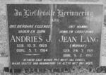 LABUSCHAGNE Andries J. 1909-1964 & Jean Lang MURRAY 1921-1992
