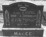 MAREE David J. 1882-1962 & Gertruida J.M. TERBLANS 1884-1957