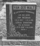 WALT Jan Ingenaas, van der 1892-1950 & Lesyja Christina DU PLESSIS 1896-1969