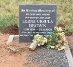 BROWN Lorna Ursula 1934-2008