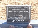 JOOSTE Martha M. nee VAN WYK 1916-1997