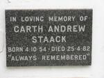 STAACK Garth Andrew 1954-1982