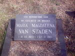 STADEN Maria Magdalena, van 1923-1960