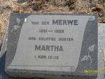 MERWE Martha, van der 1891-1958