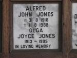 JONES Olga Joyce 1913-1995 :: JONES Alfred John 1918-1988