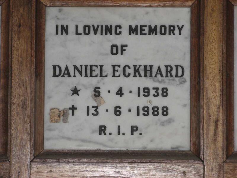 ECKHARD Daniel 1938-1988