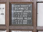 SCHMITZ Ferdinand Joseph 1903-1978 & Gertrude Hilda 1906-1990