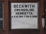 BECKWITH Gwendoline Henrietta 1914-1990