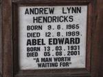 HENDRICKS Abel Edward 1931-2001 :: HENDRICKS Andrew Lynn 1965-1989