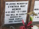 HEMER Cynthia May 1918-1992