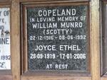 COPELAND William Munro 1916-1992 & Joyce Ethel 1919-2006