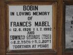 BOBIN Edward George 1920-2001 & Frances Mabel 1926-1992
