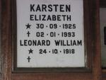 KARSTEN Leonard William 1918-? & Elizabeth 1925-1993