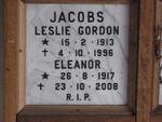 JACOBS Leslie Gordon 1913-1996 & Eleanor 1917-2008