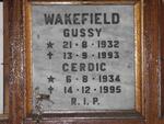WAKEFIELD Cedric 1934-1995 & Gussy 1932-1993