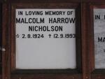 NICHOLSON Malcolm Harrow 1924-1993
