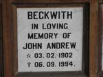 BECKWITH John Andrew 1902-1994
