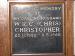 CHRISTOPHER W.R.C. 1922-1980