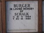 BURGER Schalk 1954-1980