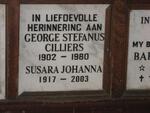 CILLIERS George Stefanus 1902-1980 & Susara Johanna 1917-2003