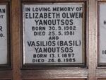 YANOUTSOS Vasilios 1897-1985 & Elizabeth Olwen 1902-1981