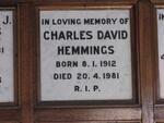 HEMMINGS Charles David 1912-1981