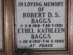 BAGGS Robert D.S. 1918-1981 & Ethel Kathleen 1910-1992