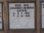 GOOSEN Johannes Hendrik 1910-1981