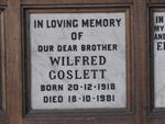 GOSLETT Wilfred 1918-1981