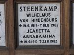 STEENKAMP Wilhelmus von Hindenburg 1917-1982 & Jeanetta Abrahamina 1913-1982