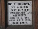 OBERHOFER Josef 1903-1981 & Elizabeth Christiana 1906-1999