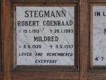 STEGMANN Robert Coenraad 1919-1983 & Mildred 1920-1997
