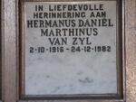 ZYL Hermanus Daniel Marthinus, van 1916-1982