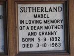 SUTHERLAND Mabel 1892-1983