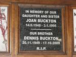 BUCKTON Joan 1948-1995 :: BUCKTON Dennis 1949-2009