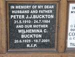 BUCKTON Peter J.J. 1910-1984 & Wilhemina C. 1925-2001