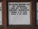 SIMPSON Henry 1910-1984
