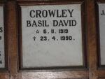 CROWLEY Basil David 1919-1990