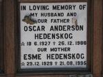 HEDENSKOG Oscar Anderson 1927-1986 & Esme 1929-1995