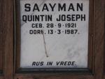 SAAYMAN Quintin Joseph 1921-1987