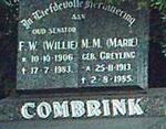 COMBRINK F.W. 1906-19?3 & M.M. GREYLING 1913-1955