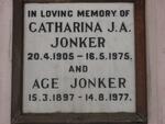 JONKER Age 1897-1977 & Catharina J.A. 1905-1975