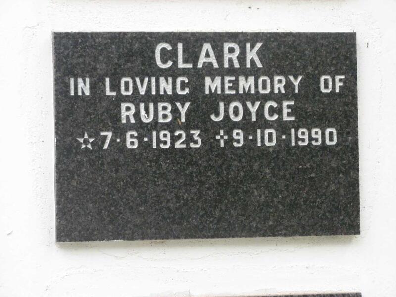 CLARK Ruby Joyce 1923-1990
