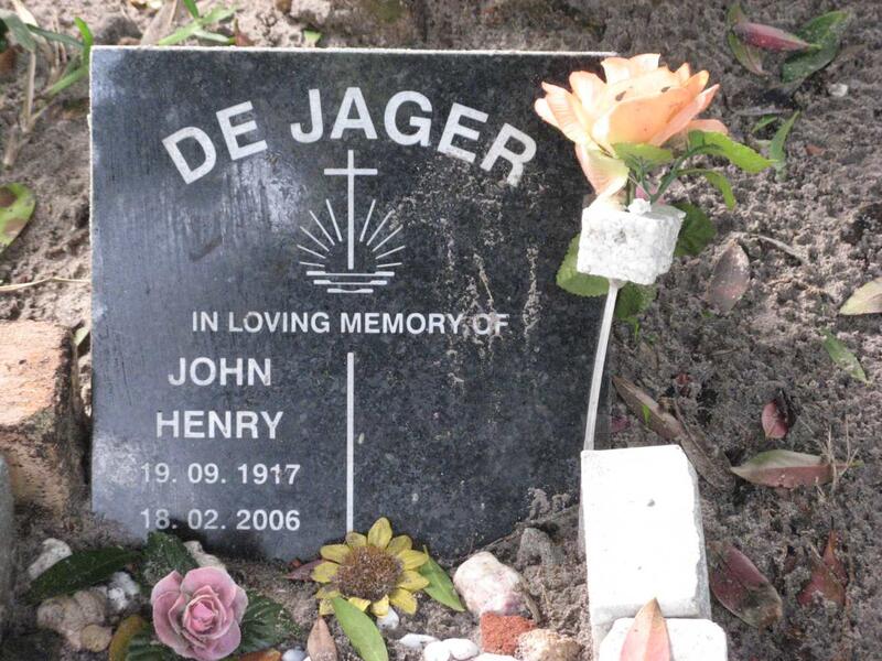 JAGER John Henry, de 1917-2006