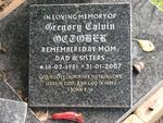 OCTOBER Gregaory Calvin 1981-2007