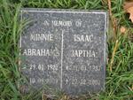 ABRAHAMS Minnie 1922-2009 :: JAPTHA Isaac 1937-2004