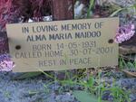 NAIDOO Alma Maria 1931-2007