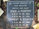 FOSTER Ernest S. 1920-2008 & Enid J. 1929-2008