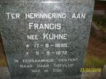 ? Francis nee KÜHNE 1895-1972