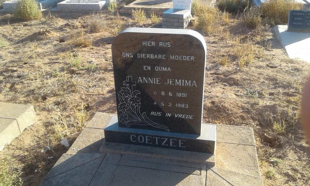 COETZEE Annie Jemima 1891-1983